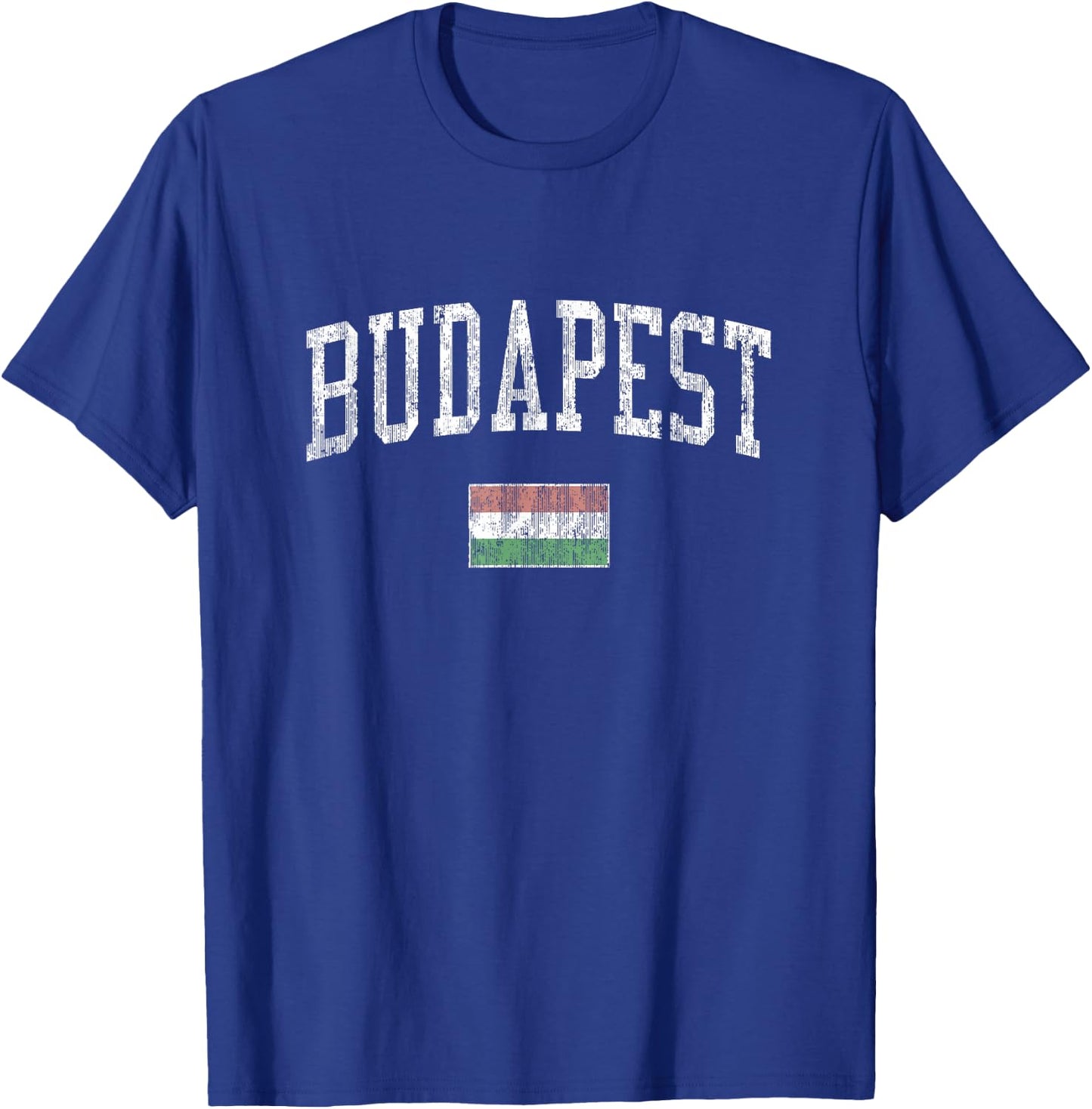 Budapest Hungary Vintage Sports Design Flag T-Shirt - T-Shirt | Royal
