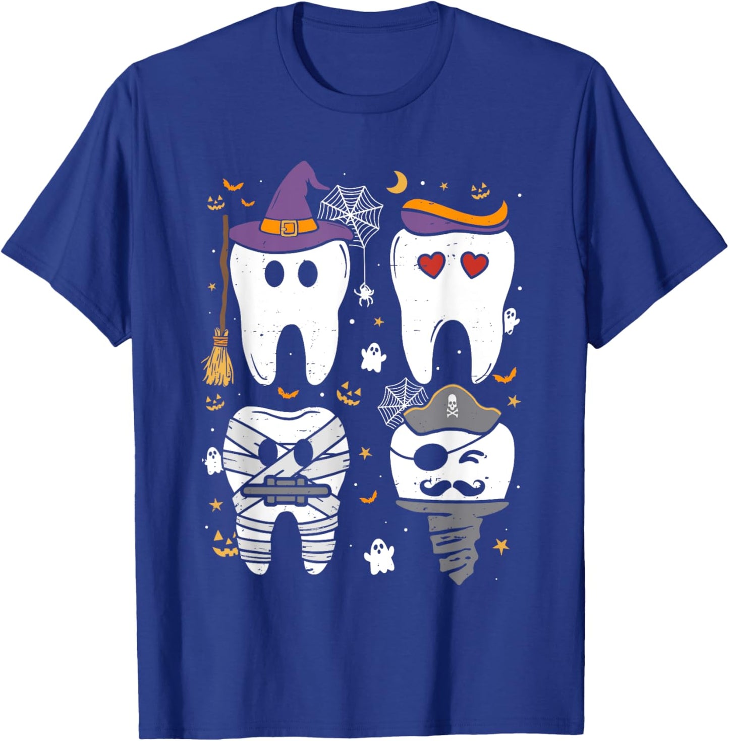 Dentist Witch Teeth Dental Crew Halloween Costume Men Women T-Shirt - T-Shirt | Royal