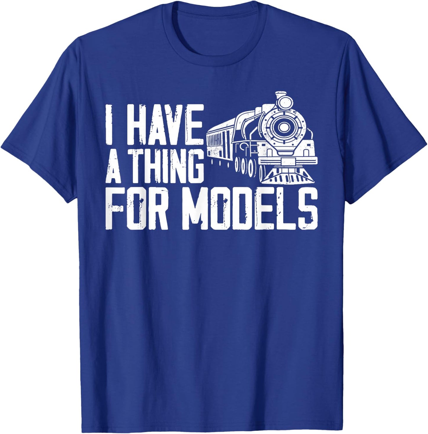 Steam Train Driver Trainspotting Locomotive Pun Vintage I T-Shirt - T-Shirt | Royal