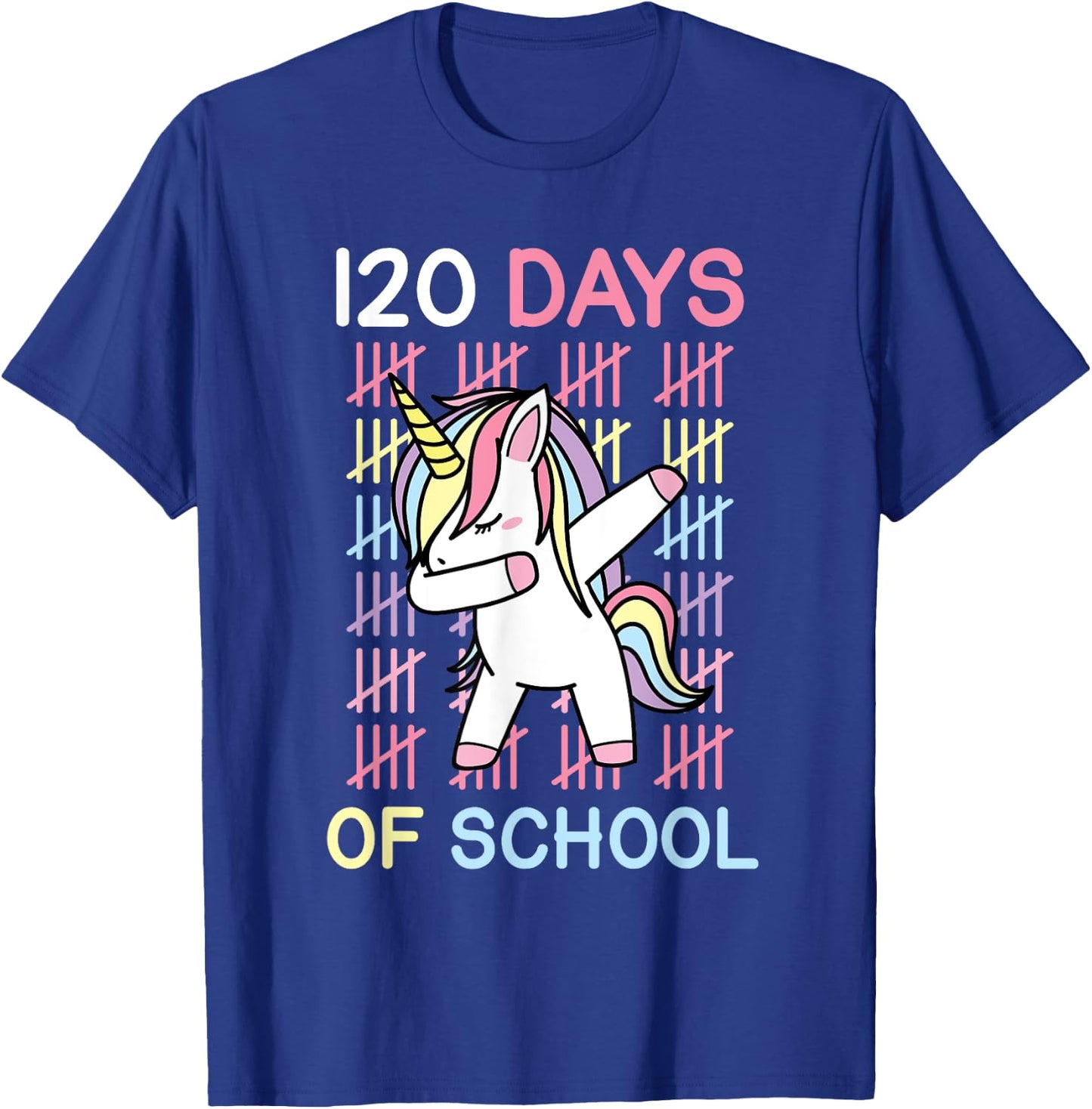 1st Grade 120 Days of School Unicorn Shirt Teacher Kids T-Shirt - T-Shirt | Royal