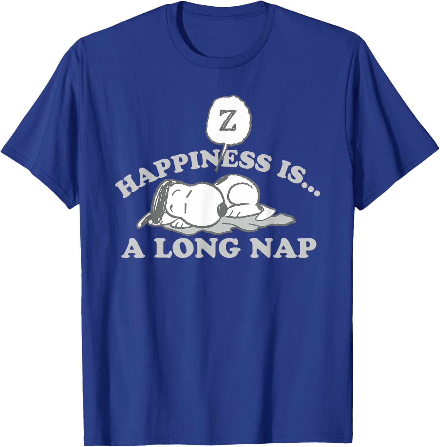 Peanuts Happiness Is A Long Nap Snoopy T-Shirt - T-Shirt | Royal