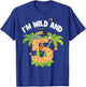 I'm Wild And 5 Years Old Zoo Theme 5th Birthday Animal Party T-Shirt - T-Shirt | Royal
