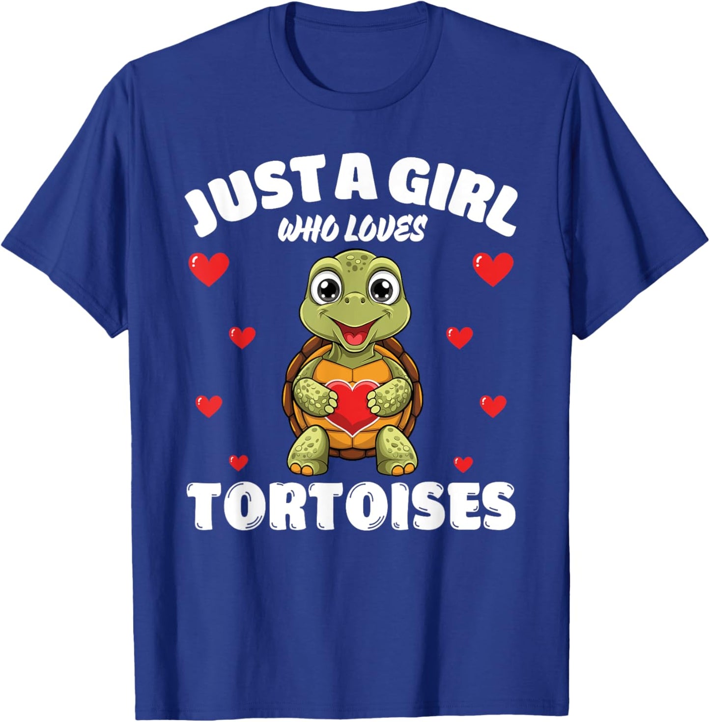 Just A Girl Who Loves Tortoises, Cute Tortoise Lovers T-Shirt - T-Shirt | Royal