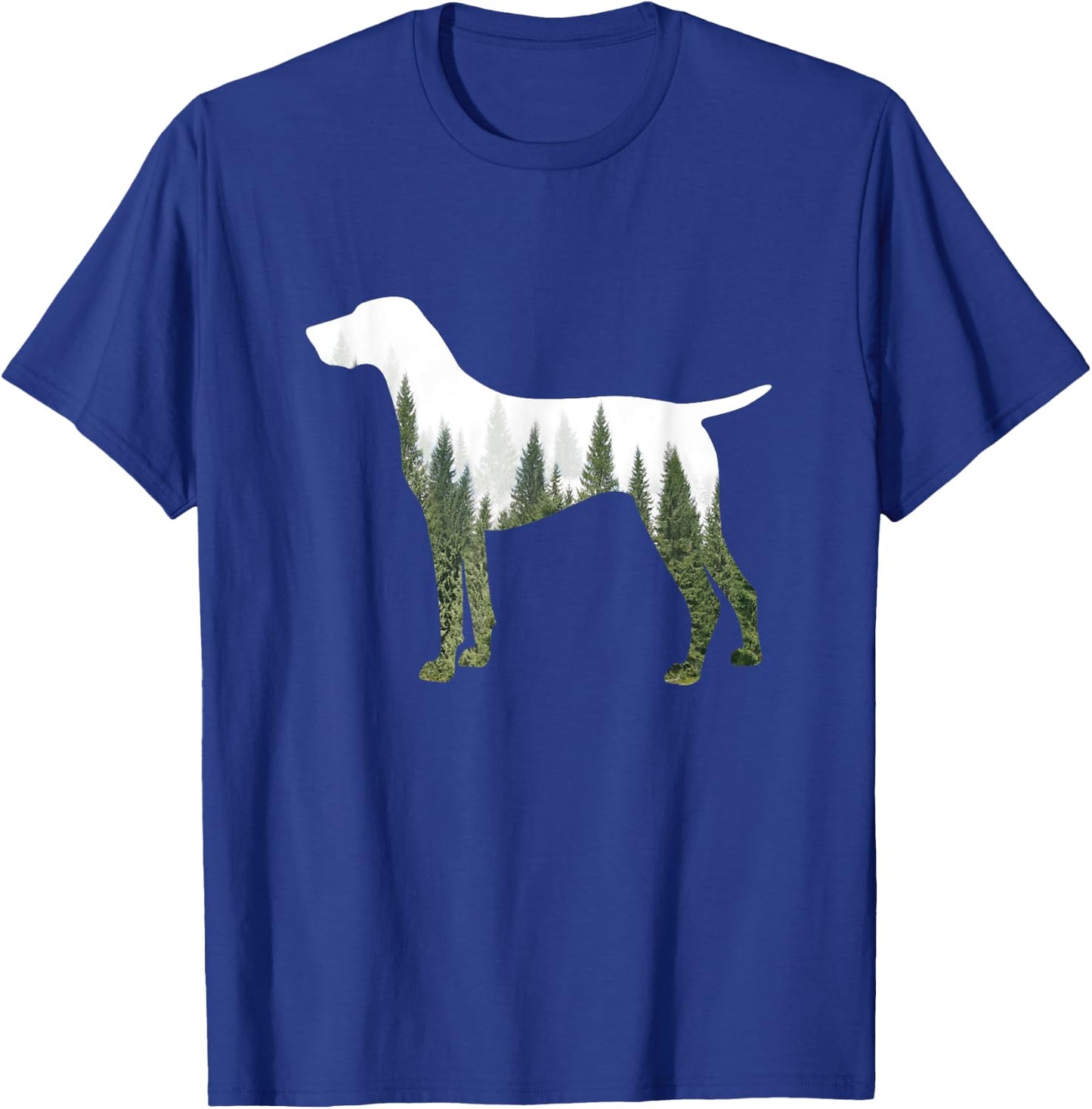 German Shorthair Pointer Nature Silhoutte Forest T-Shirt - T-Shirt | Royal