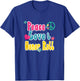 Funny School Shirts and Gifts Honor Roll Recognition - Peace Love & Honor Roll T-Shirt - T-Shirt | Royal