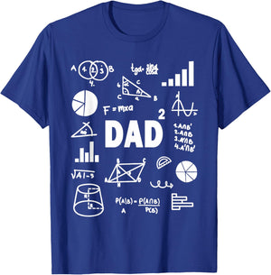 Dad Squared Second Time Dad Math Second Power Father T-Shirt - T-Shirt | Royal