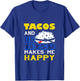 Tacos And Jiu-Jitsu Grappler , Funny BJJ T-Shirt - T-Shirt | Royal