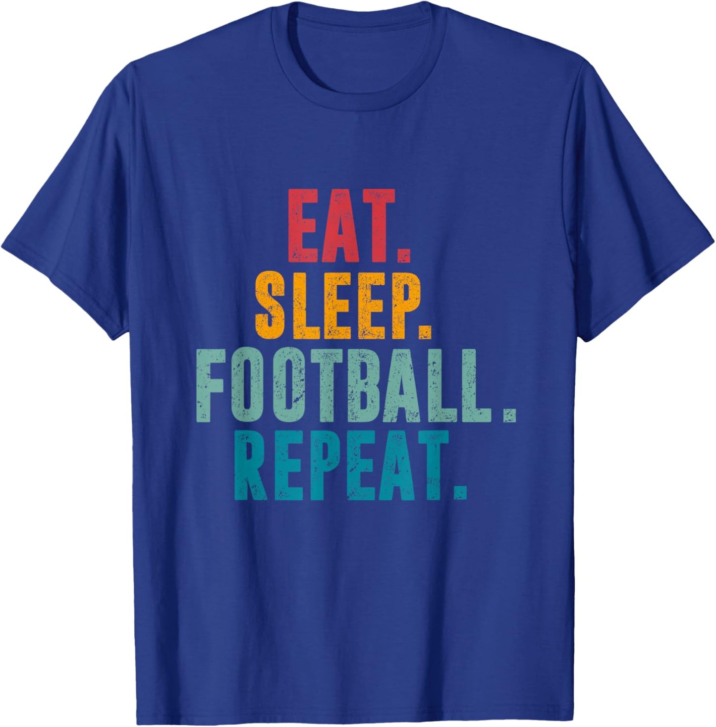 Eat Sleep Football Repeat American Football Player Men Women T-Shirt - T-Shirt | Royal