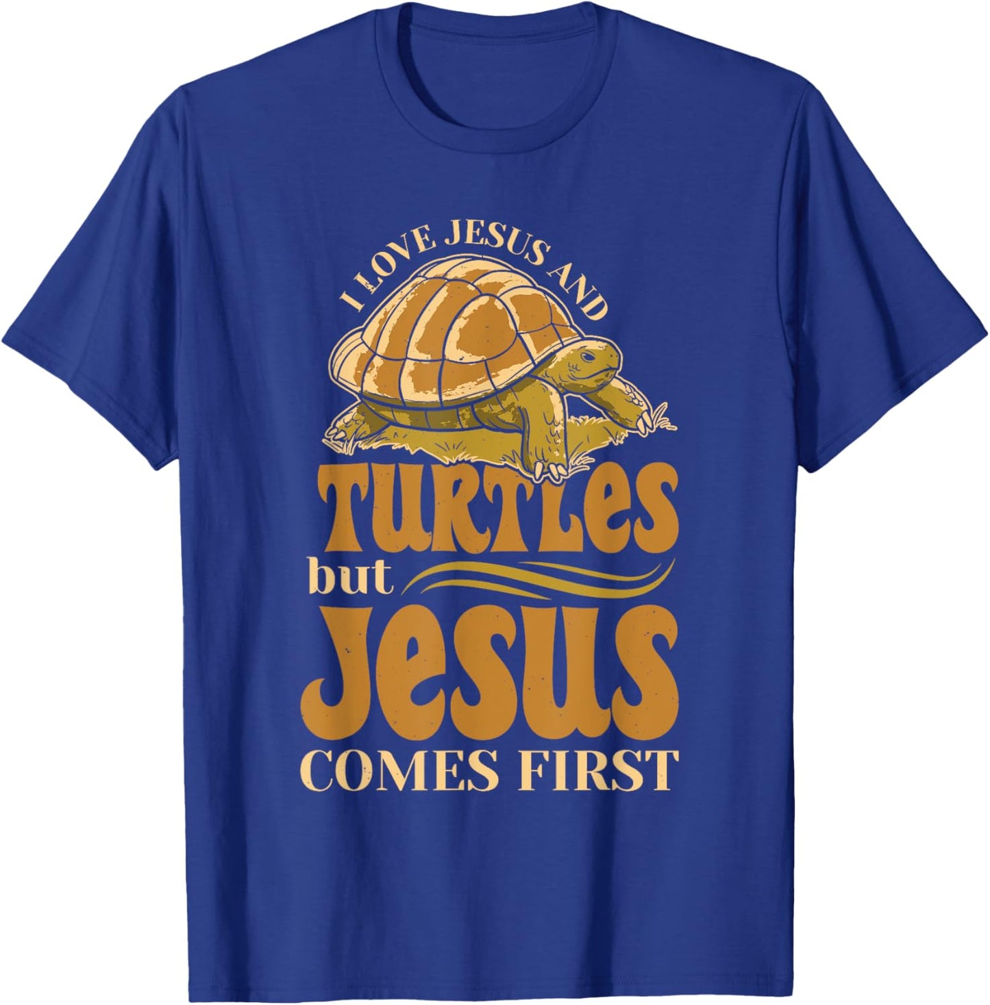 Turtles Lover Christian Religion Faith Jesus Catholic T-Shirt - T-Shirt | Royal