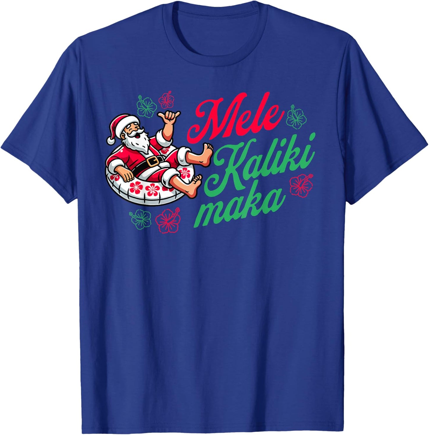 Mele Kalikimaka Tropical Vacation Hawaii Hawaiian Christmas T-Shirt - T-Shirt | Royal