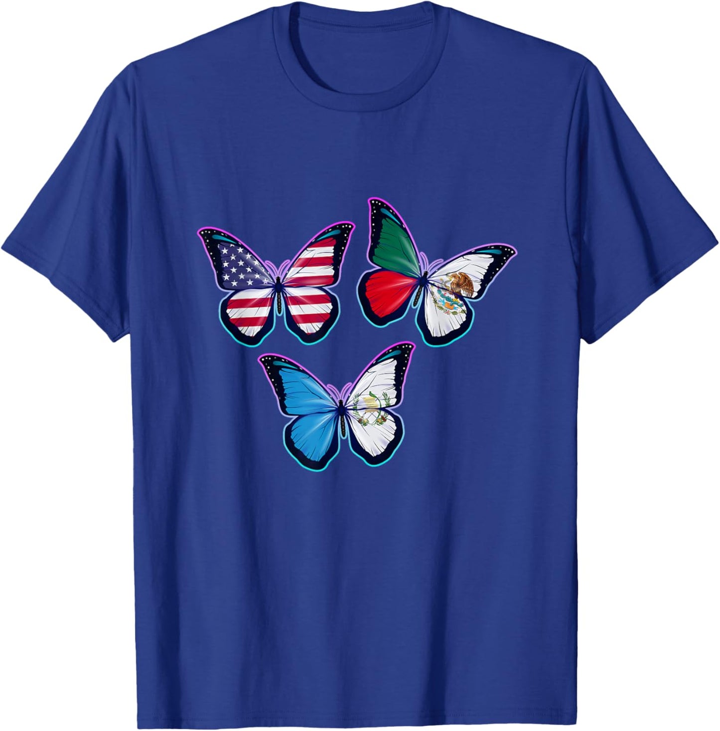 Multiculti Heritage. Guatemala, Mexico and the USA T-Shirt - T-Shirt | Royal