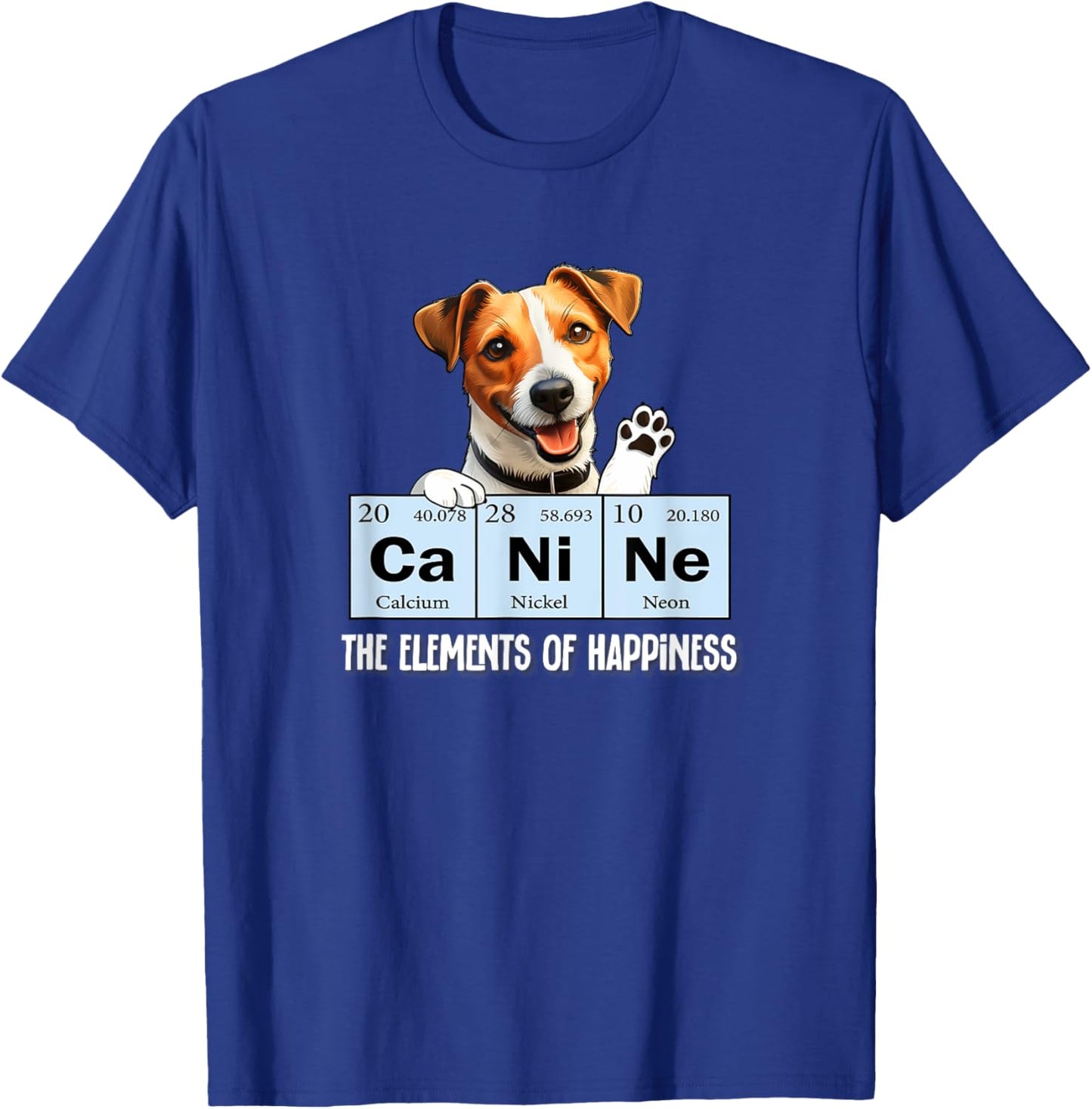 Elements of Happiness Canine JRT Dog Lover Jack Russell T-Shirt - T-Shirt | Royal