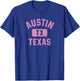 Austin Texas Gym Style Distressed Pink Print T-Shirt - T-Shirt | Royal
