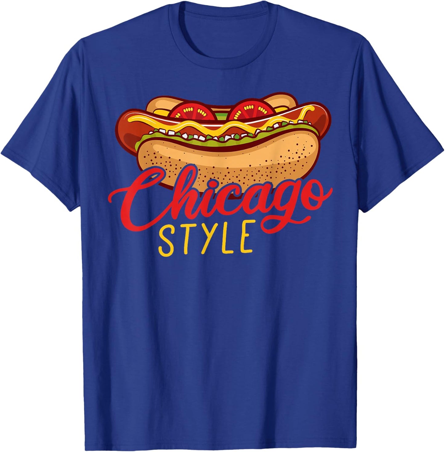 Chicago Style Hot Dog T-Shirt - T-Shirt | Royal