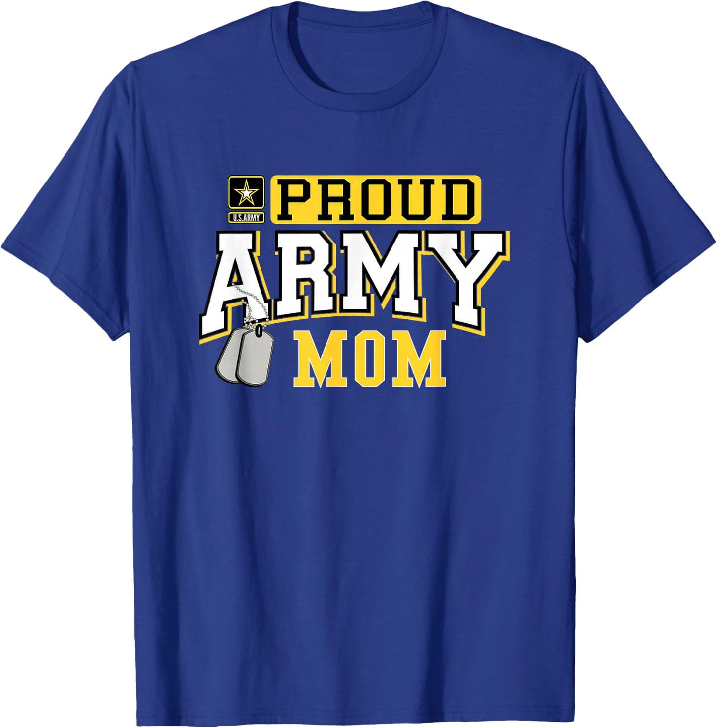 Proud Army Mom Shirt Military Pride T Shirt T-Shirt - T-Shirt | Royal