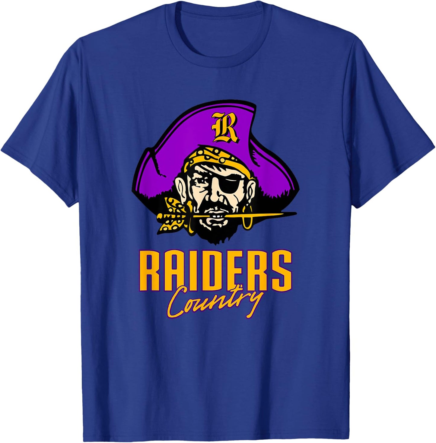 Reynoldsburg Raiders Logo Country HS T-Shirt - T-Shirt | Royal