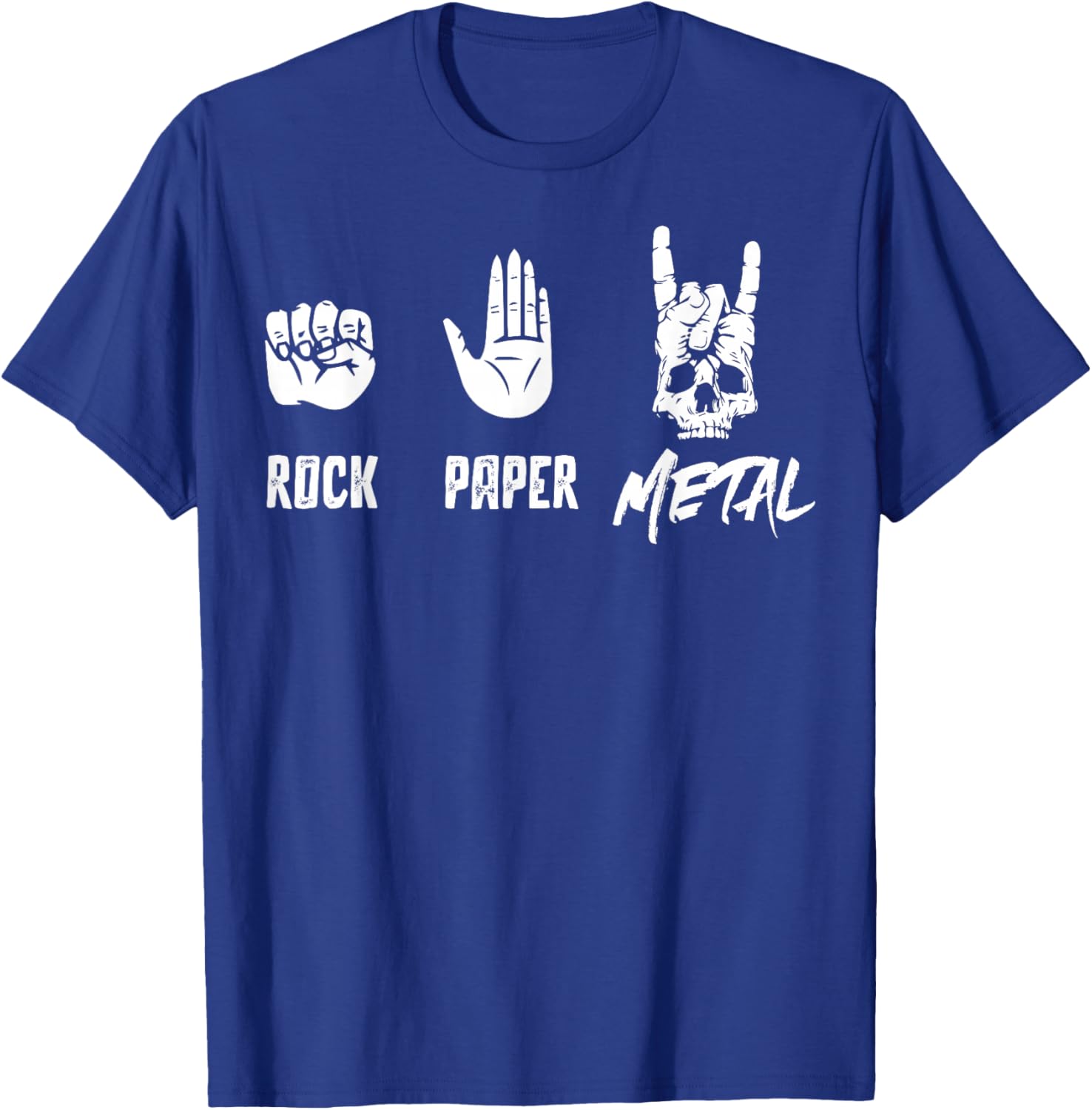 Rock Paper Metal - Heavy Metal Music T-Shirt - T-Shirt | Royal