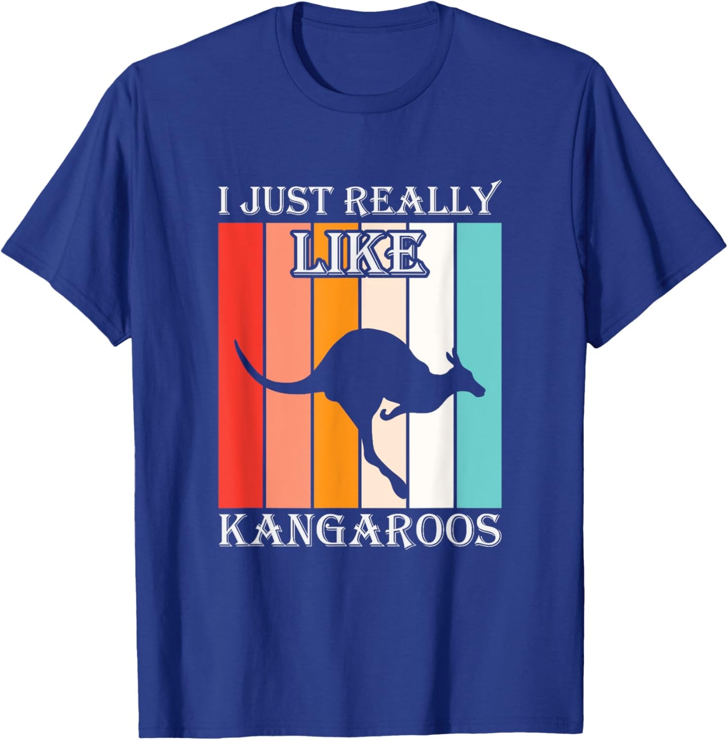 Kangaroo Design Men Women Boys Girls Kids Kangaroo Animal T-Shirt - T-Shirt | Royal