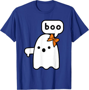 Thumbs Down Ghost Screaming Boo Ghost halloween Girls T-Shirt - T-Shirt | Royal