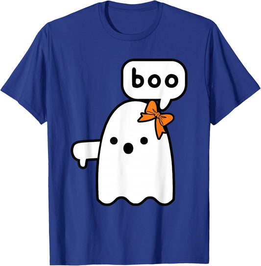 Thumbs Down Ghost Screaming Boo Ghost halloween Girls T-Shirt - T-Shirt | Royal