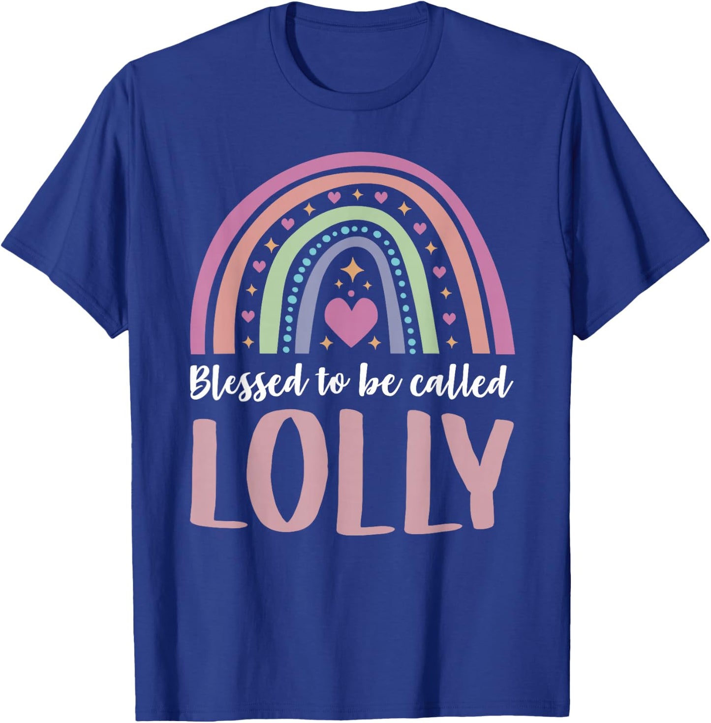 Lolly Shirt for Grandma Women Mothers Day Blessed Lolly T-Shirt - T-Shirt | Royal