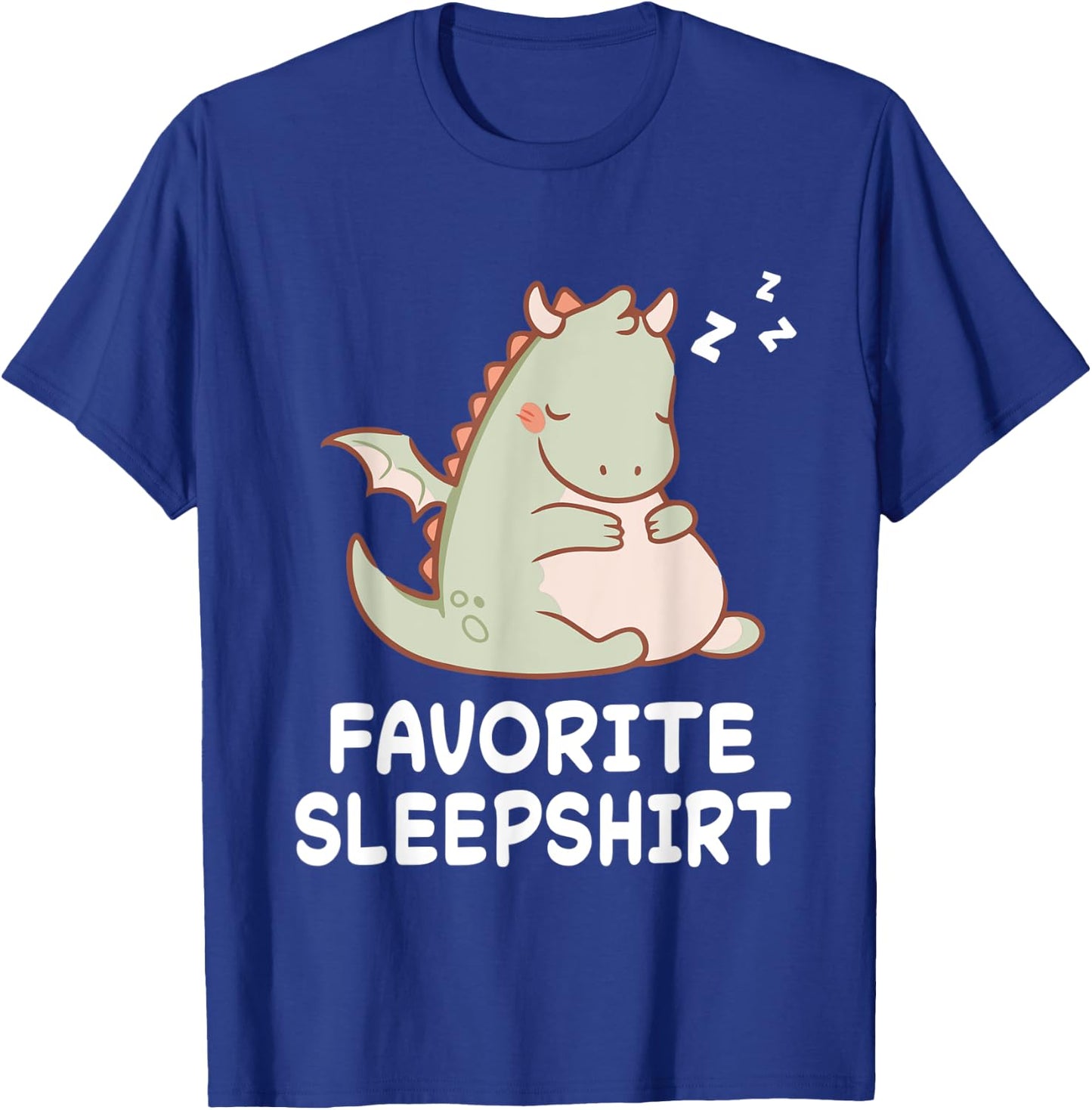 Dragon Dragons Nap Sleeping Sleep Pajama Pajamas Nightgown T-Shirt - T-Shirt | Royal