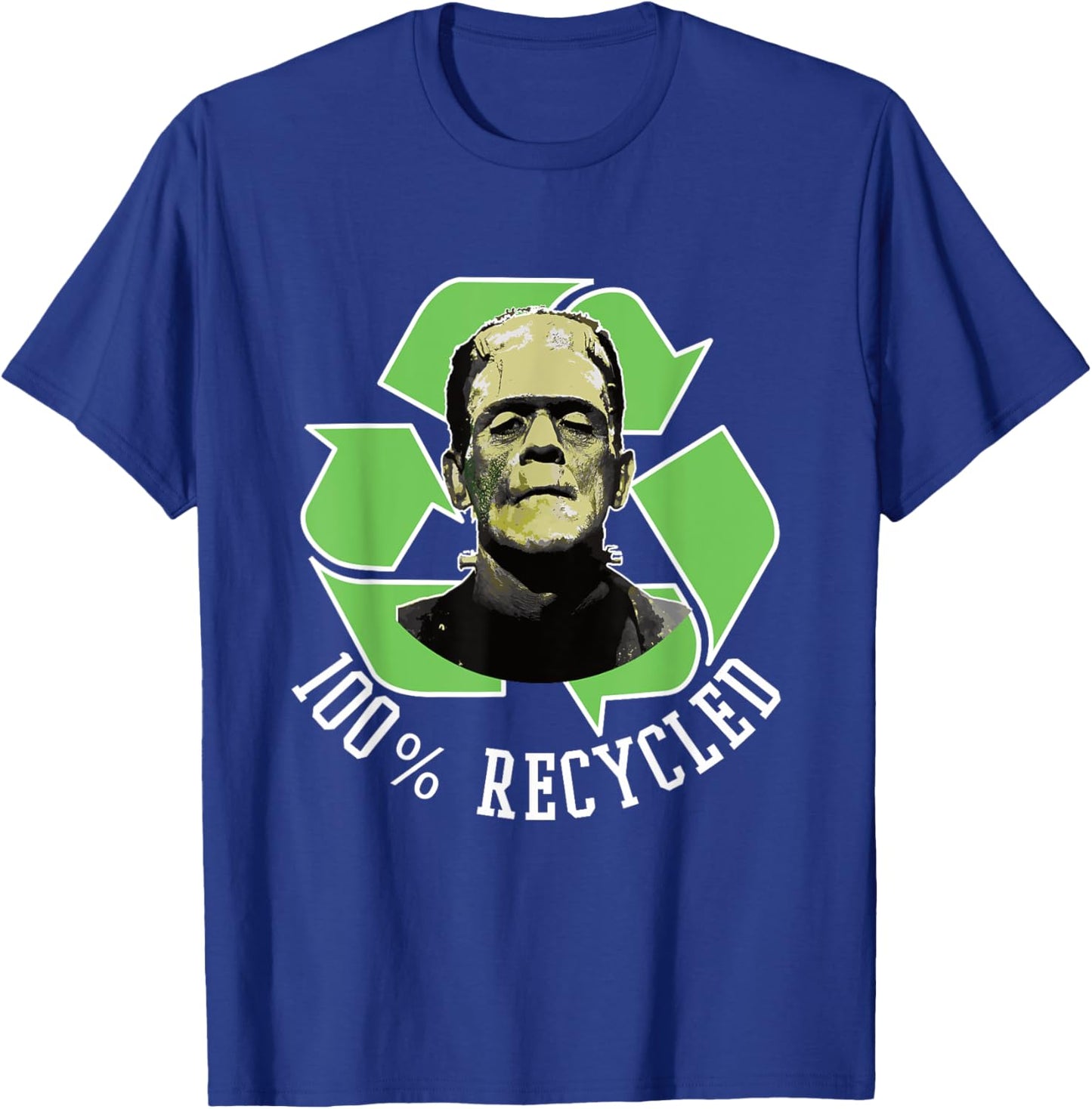 Frankenstein's Monster - 100% Recycled s Funny Halloween T-Shirt - T-Shirt | Royal