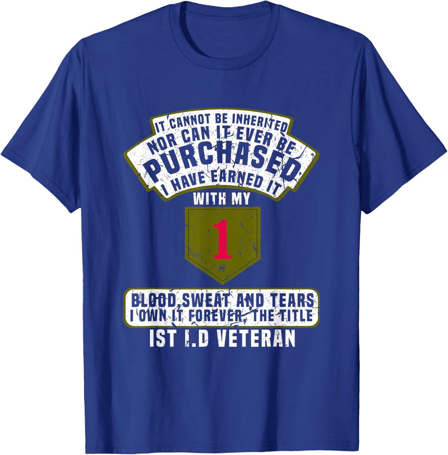 1st Infantry Division Veteran War Soldier The Big Red One T-Shirt - T-Shirt | Royal
