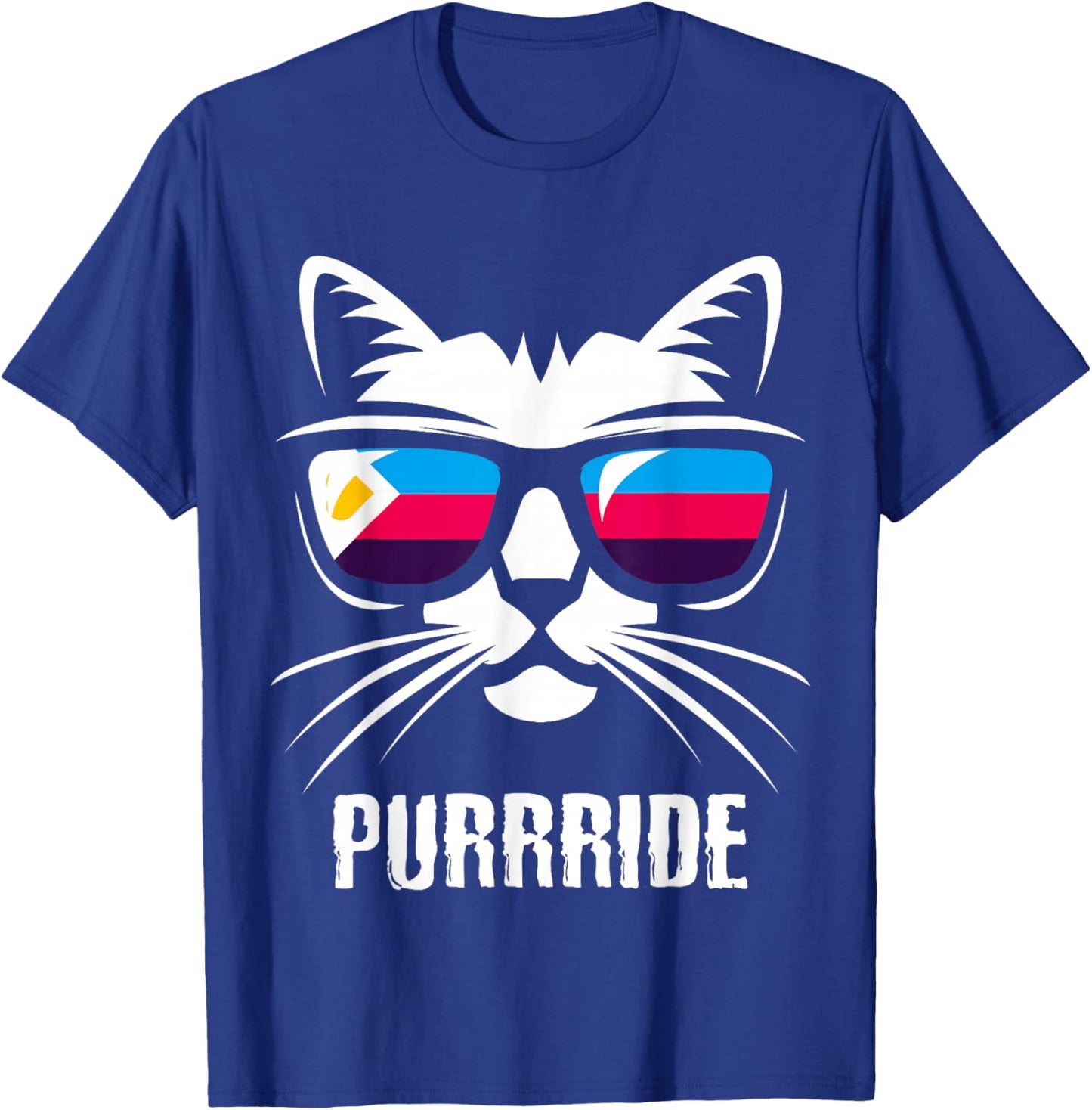 Polyamory Flag Funny Cat Polyamorous Pride T-Shirt - T-Shirt | Royal