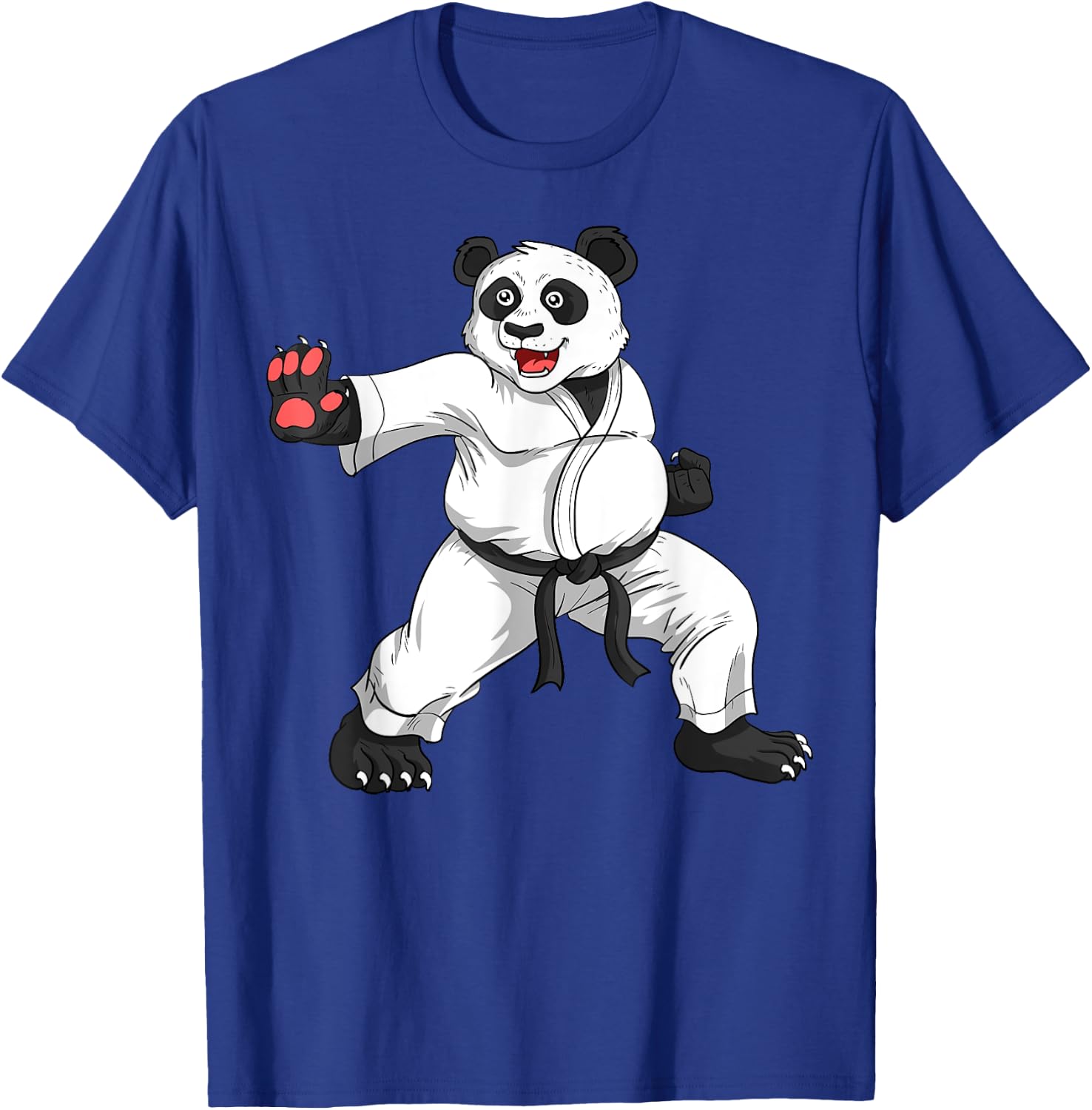 Karate Black Belt Panda Lover Japanese Martial Arts Sport T-Shirt - T-Shirt | Royal