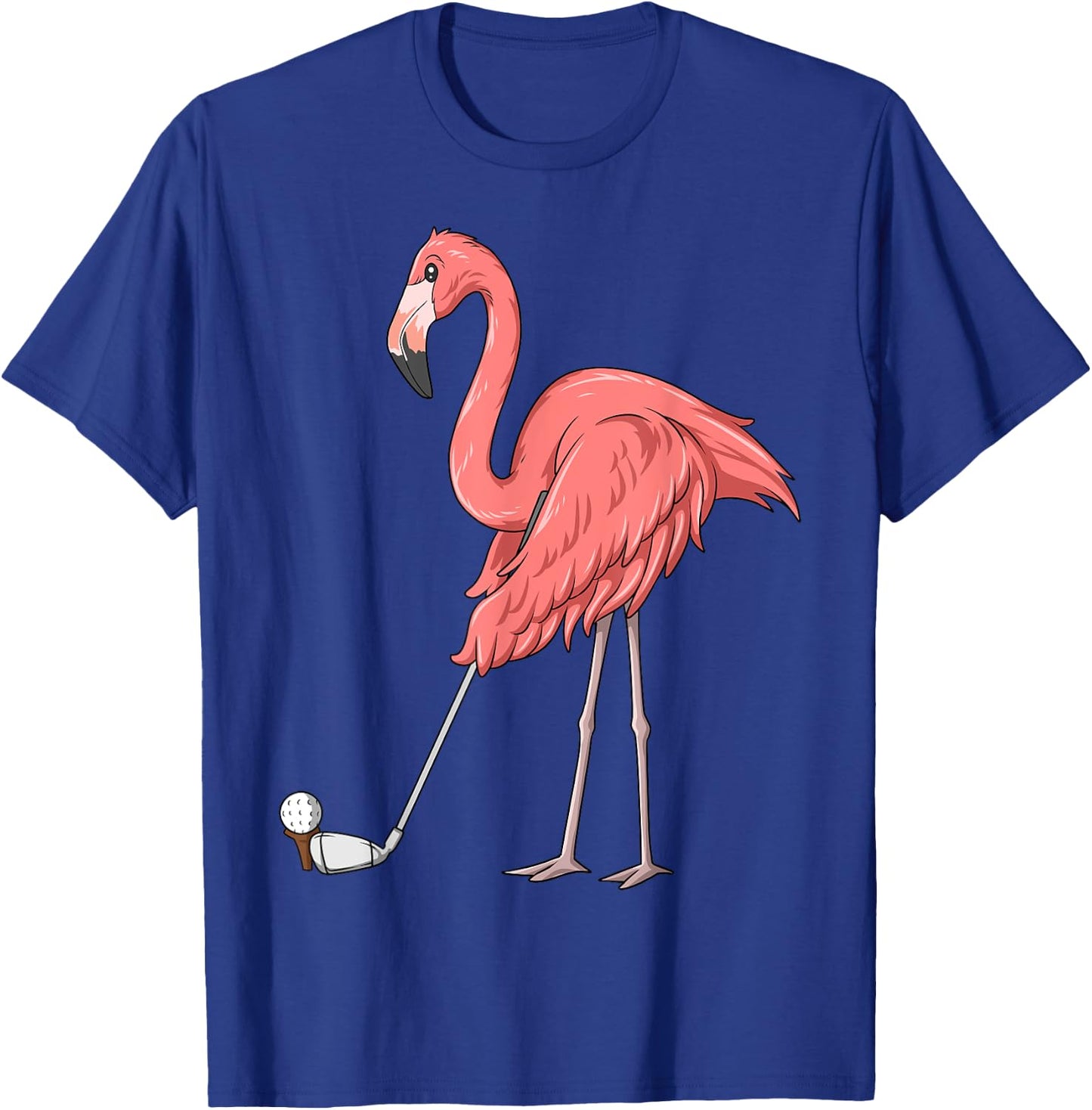 Flamingo Golf Flamingo Playing Golf Golfer T-Shirt - T-Shirt | Royal
