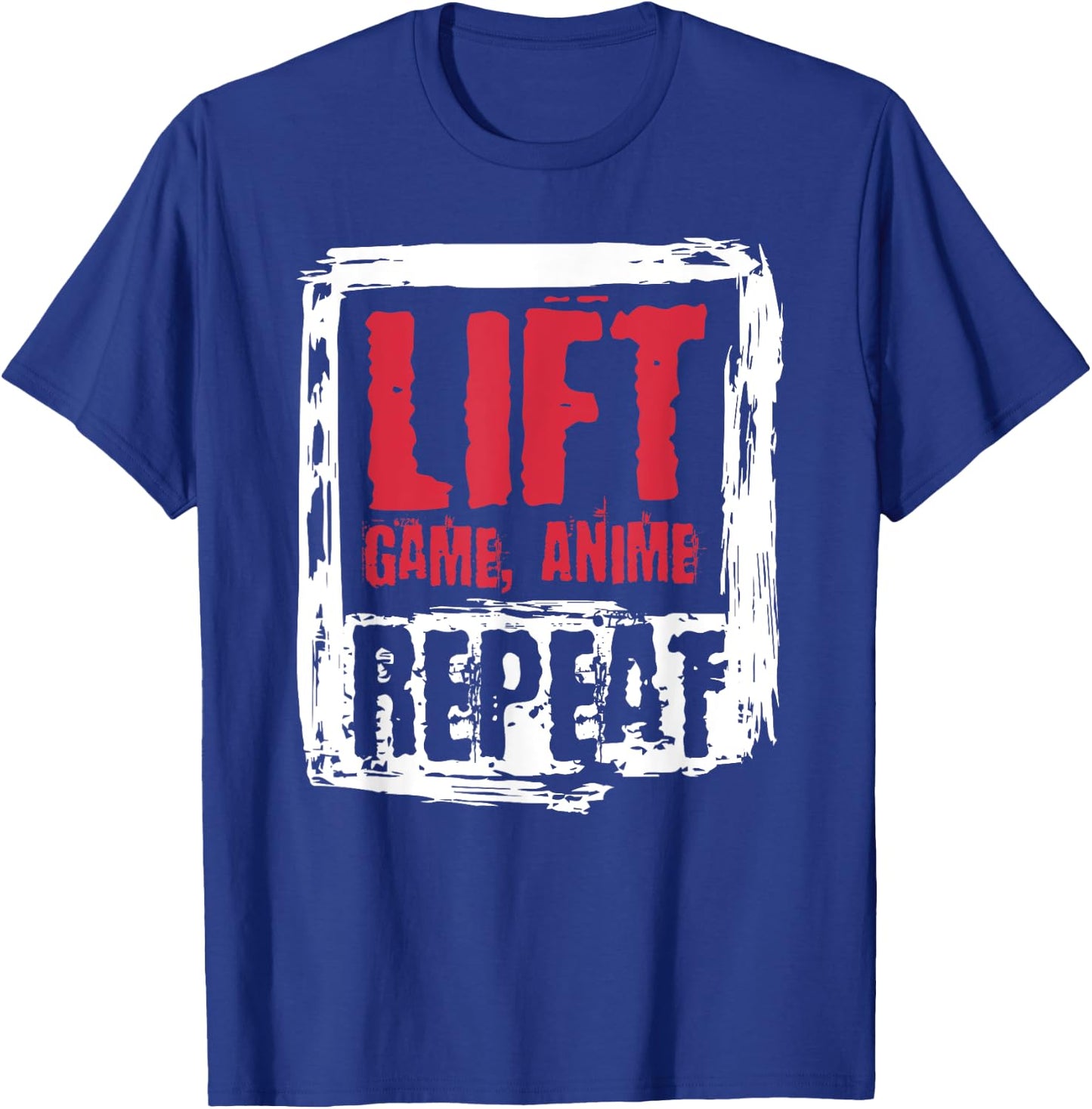 Lift Game Anime Repeat Workout Gym Gift T-Shirt - T-Shirt | Royal
