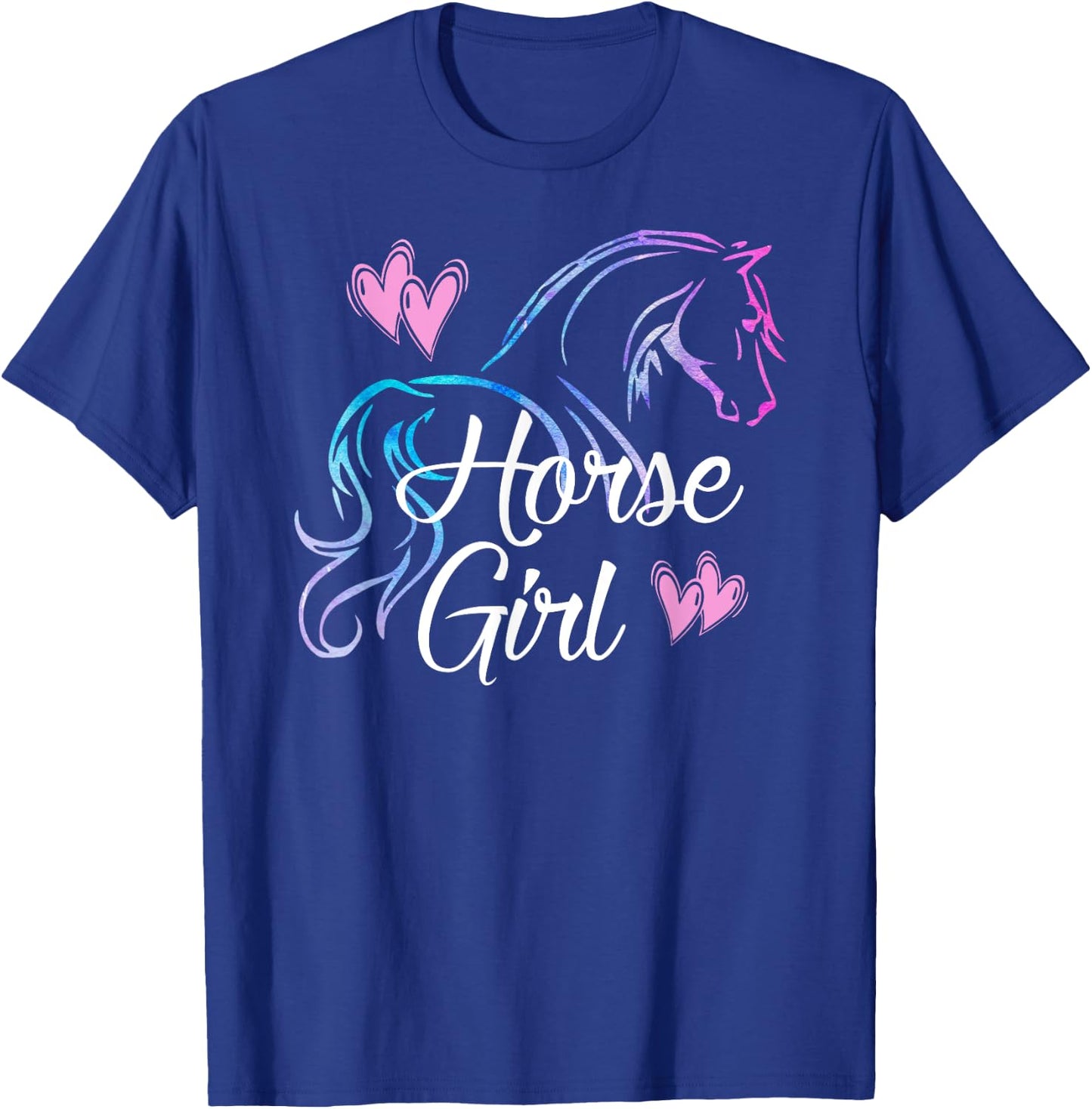 HORSE GIRL Equestrian Rider Teen Tween Kid Women Horse Lover T-Shirt - T-Shirt | Royal