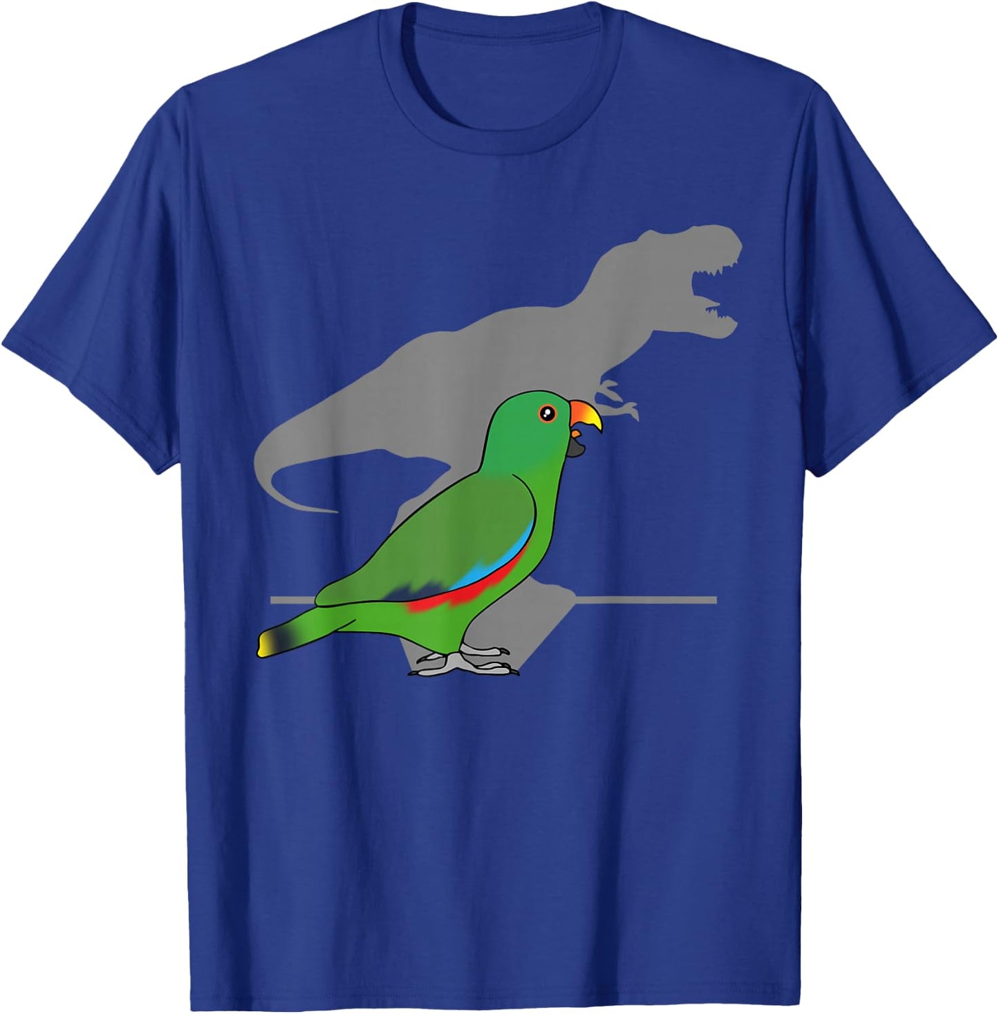 Funny T-rex Male Eclectus, Green dinosaur Parrot, Birb memes T-Shirt - T-Shirt | Royal
