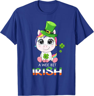 Unicorn A Wee Bit Irish Green For Patrick’s Day Lover T-Shirt - T-Shirt | Royal