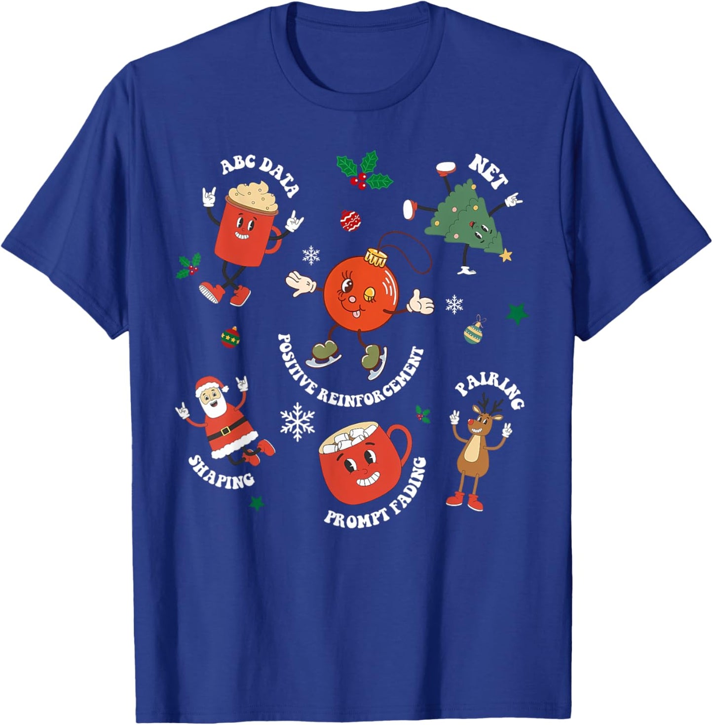 Christmas Behavior Therapist ABA Squad Behavior Analyst T-Shirt - T-Shirt | Royal