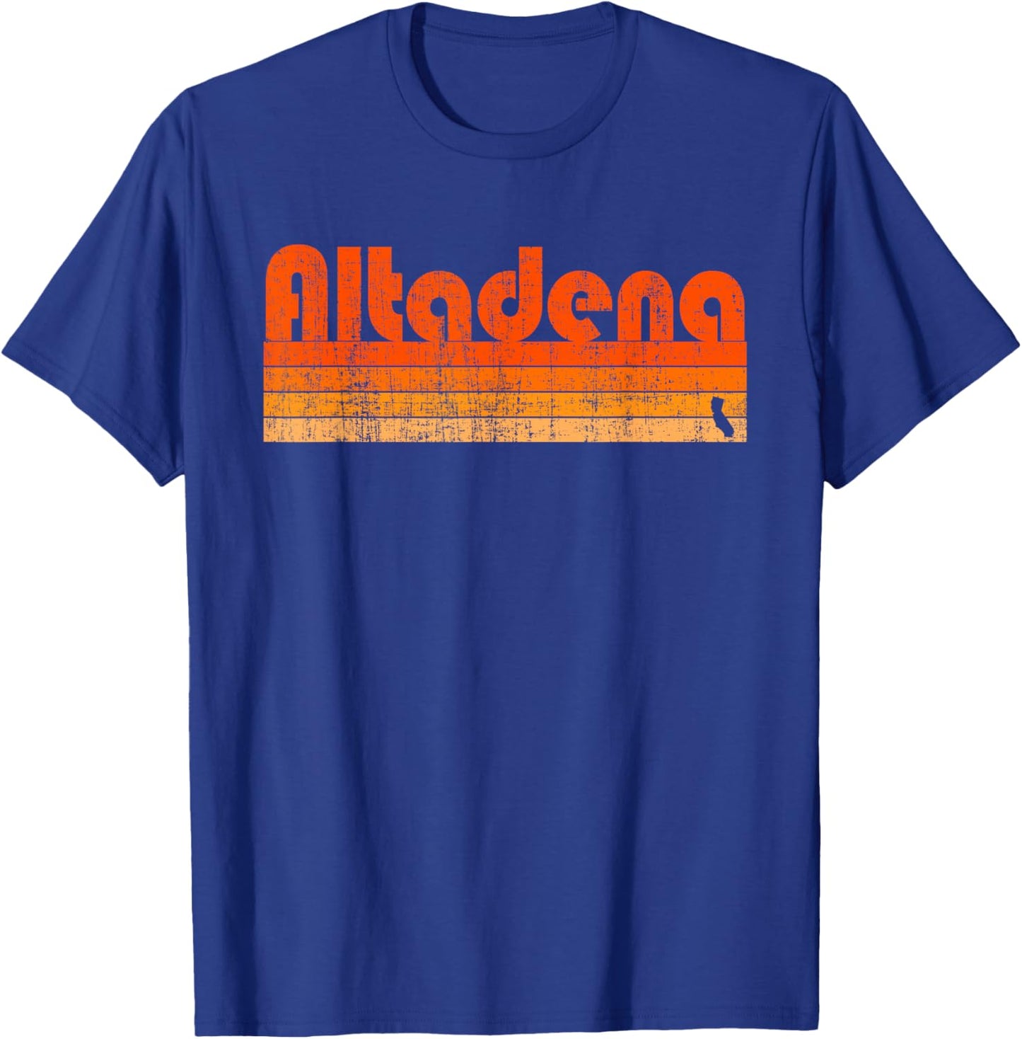 Altadena, California Retro 80s Style T-Shirt - T-Shirt | Royal