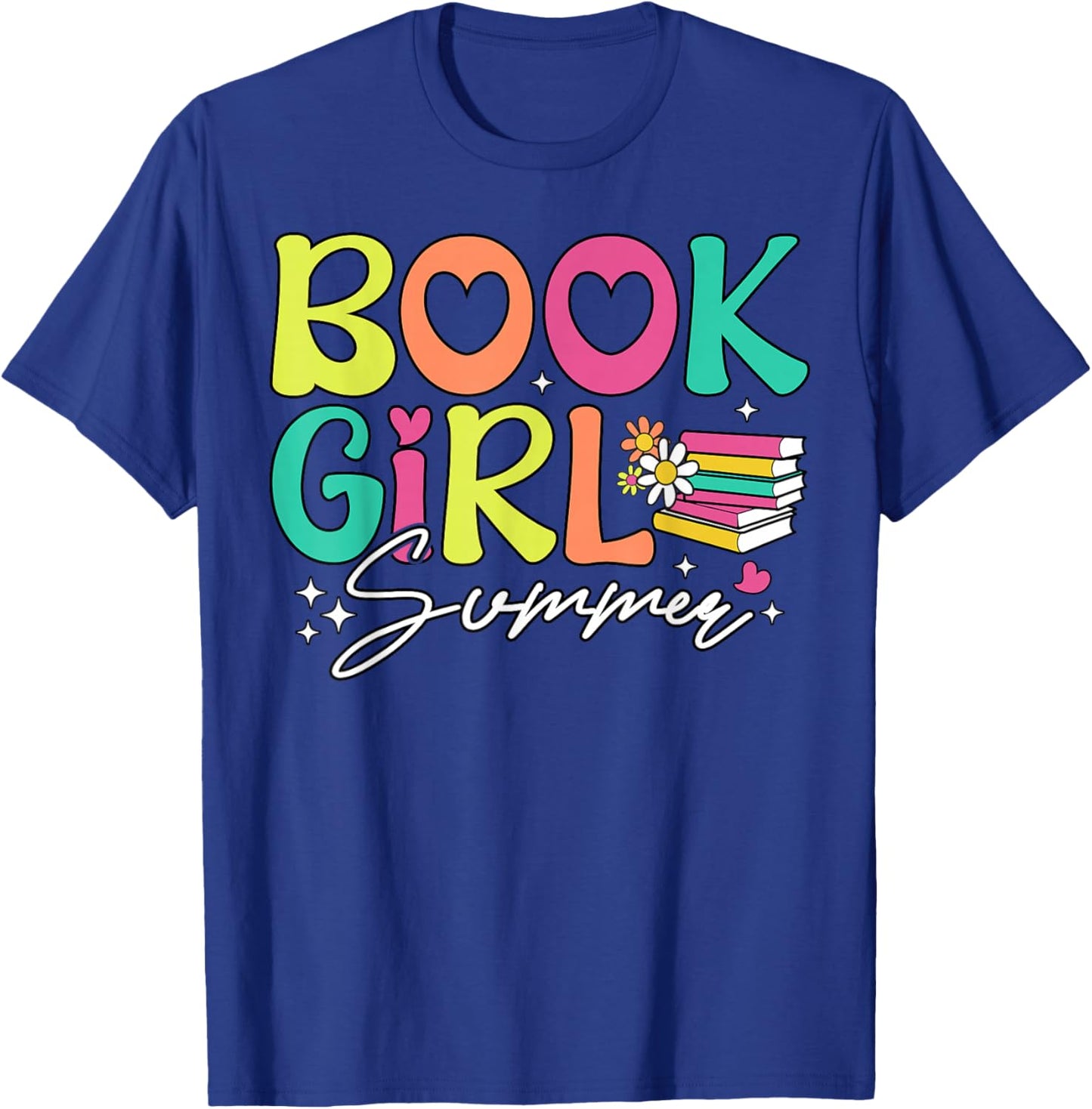 Groovy Book Girl Summer Books Reading Bookish Beach Women T-Shirt - T-Shirt | Royal
