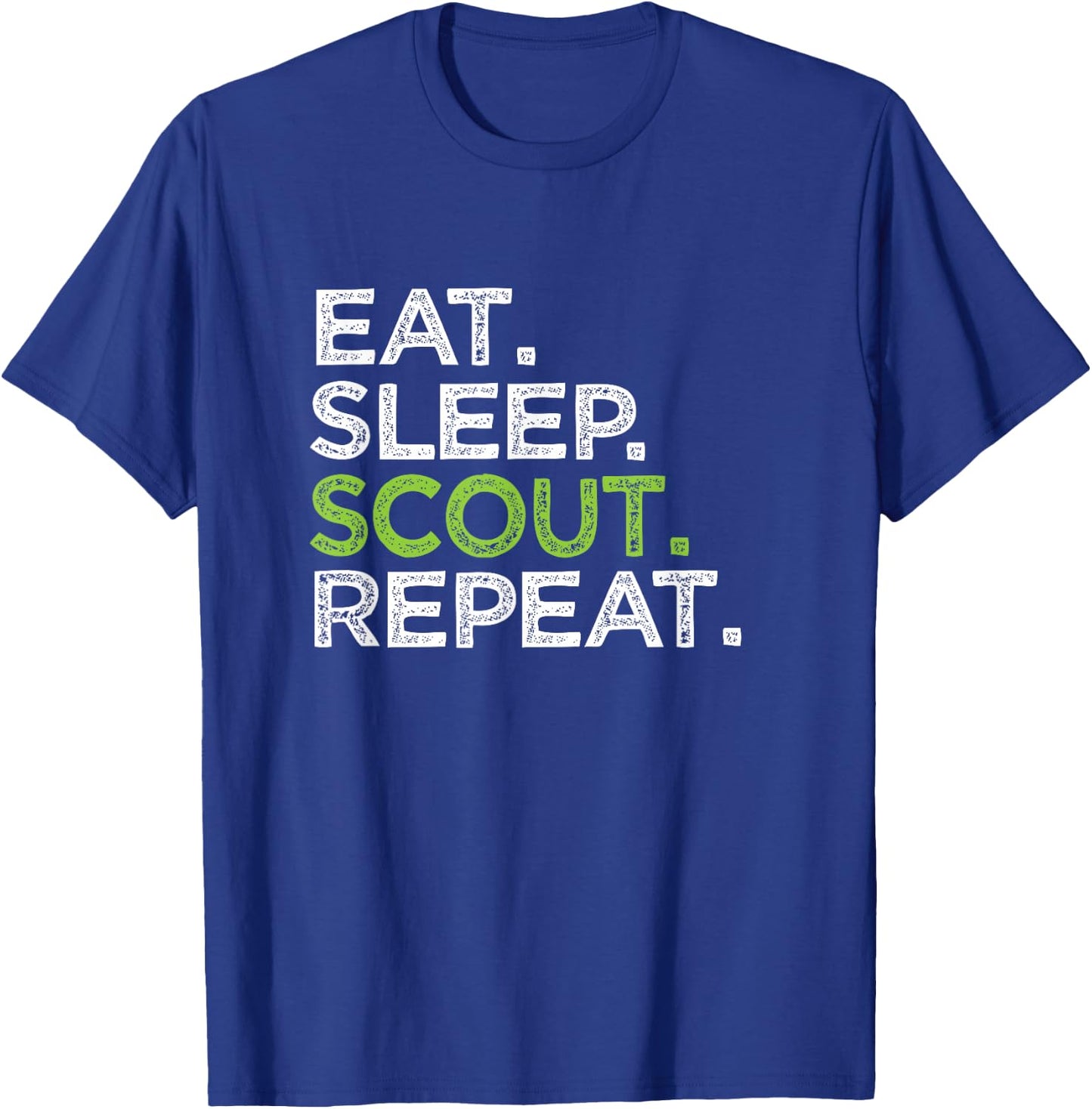 Cool Eat Sleep Scout Repeat Cub Love Scouting Leader T-Shirt - T-Shirt | Royal