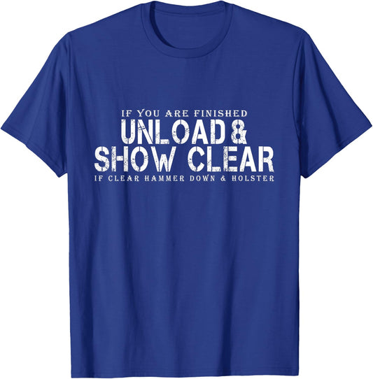 Discharge and clear show for competition shots. T-Shirt - T-Shirt | Royal