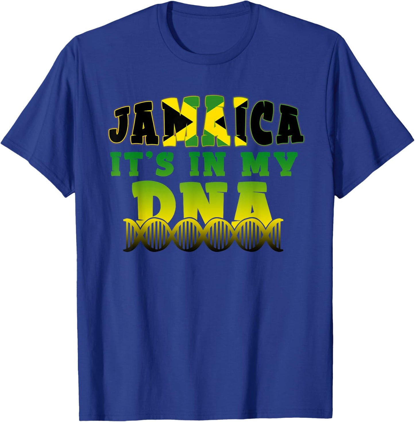 Jamaican Flag Jamaica It`s In My DNA Men Women Kids Gift T-Shirt - T-Shirt | Royal