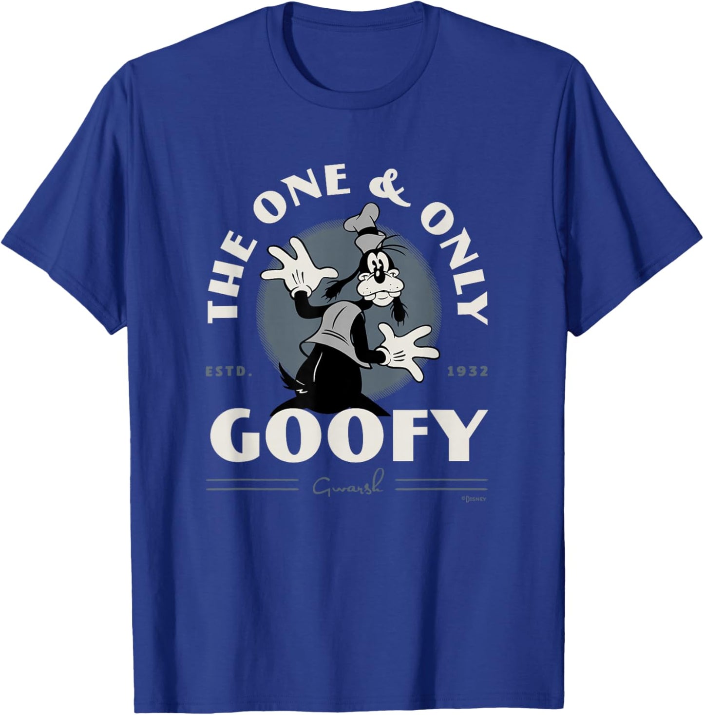 Disney 100 The One & Only Goofy Gwarsh Est 1932 Vintage D100 Small T-Shirt - T-Shirt | Royal