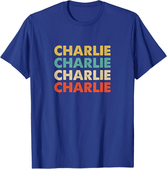 Charlie Name T-Shirt - T-Shirt | Royal