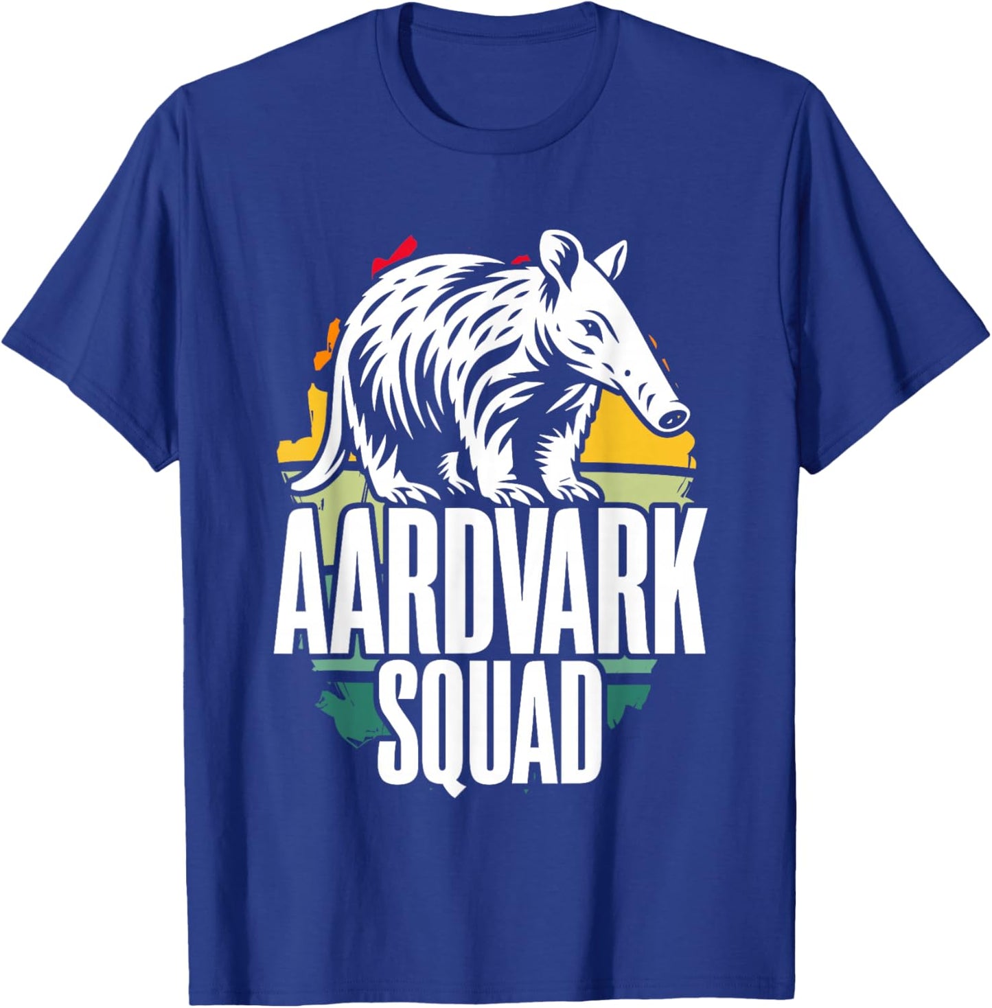 Aardvark Squad Animal Retro Vintage Nature Wildlife T-Shirt - T-Shirt | Royal