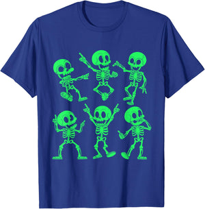 Dancing Skeletons Dance Challenge Girl Boys Kids Halloween T-Shirt - T-Shirt | Royal