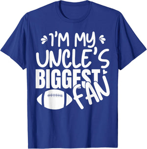 I'm My Uncle's Biggest Fan Cheering Football Family Game T-Shirt - T-Shirt | Royal