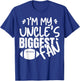 I'm My Uncle's Biggest Fan Cheering Football Family Game T-Shirt - T-Shirt | Royal