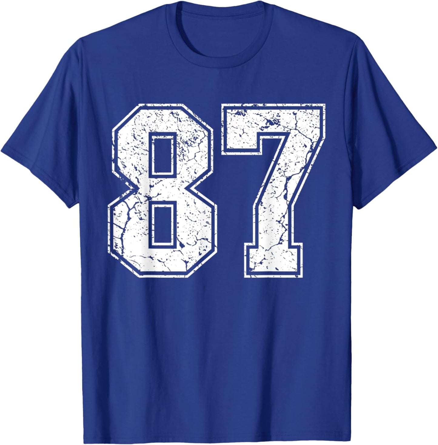 Number 87 grunge Classic College American T-Shirt - T-Shirt | Royal