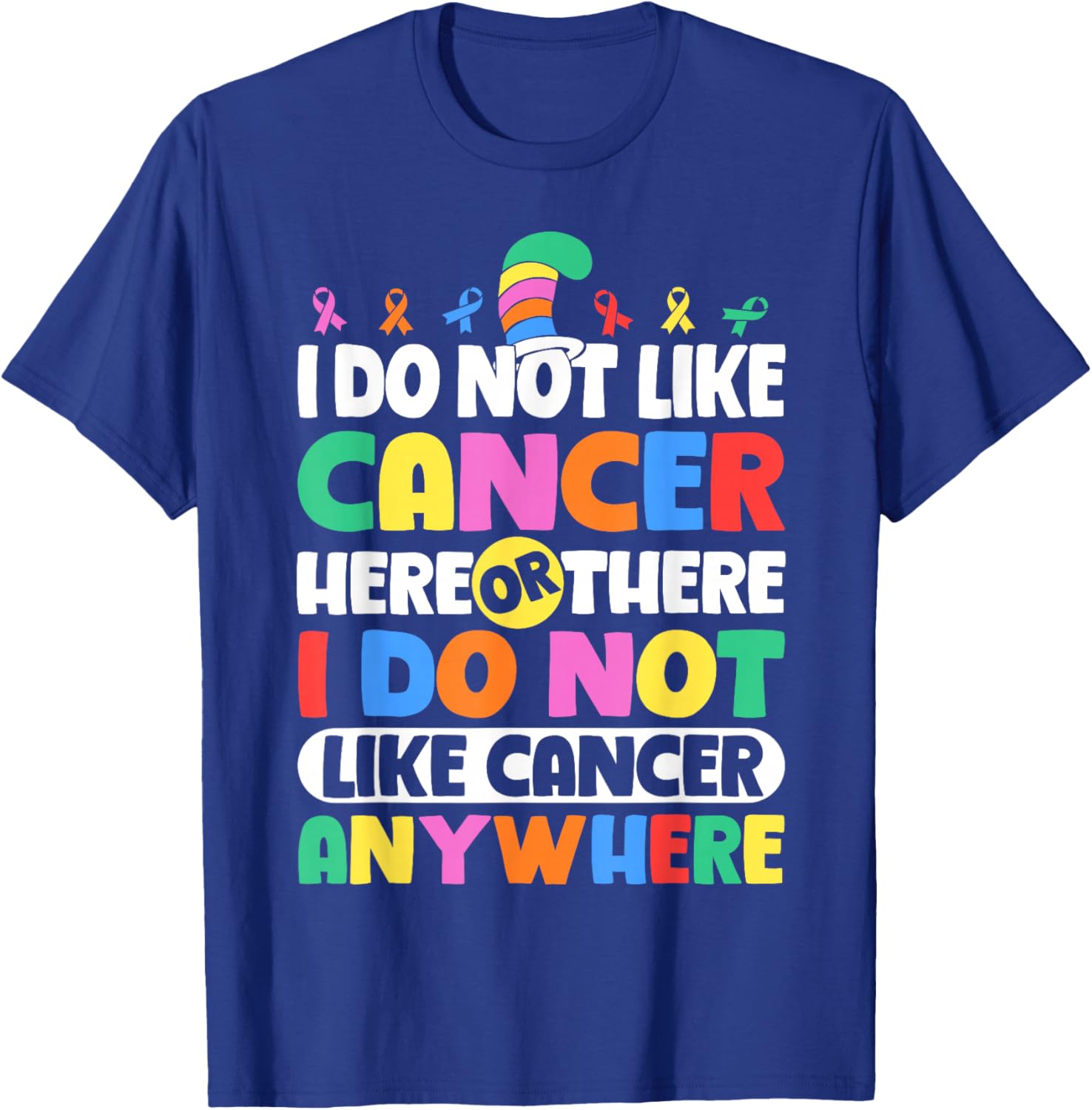Do Not Like Cancer Anywhere Awareness T-Shirt - T-Shirt | Royal