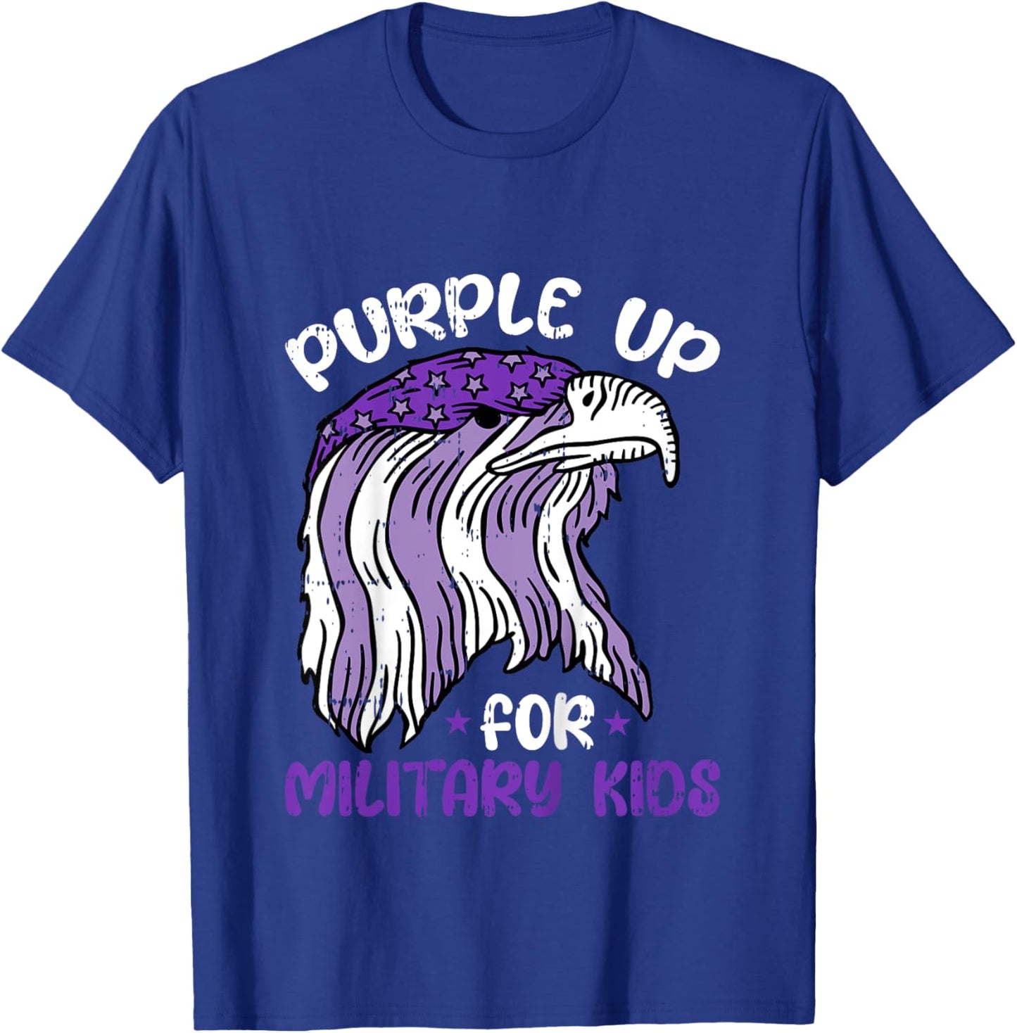 Purple Up For Military Kids Child Army Soldier Children T-Shirt - T-Shirt | Royal